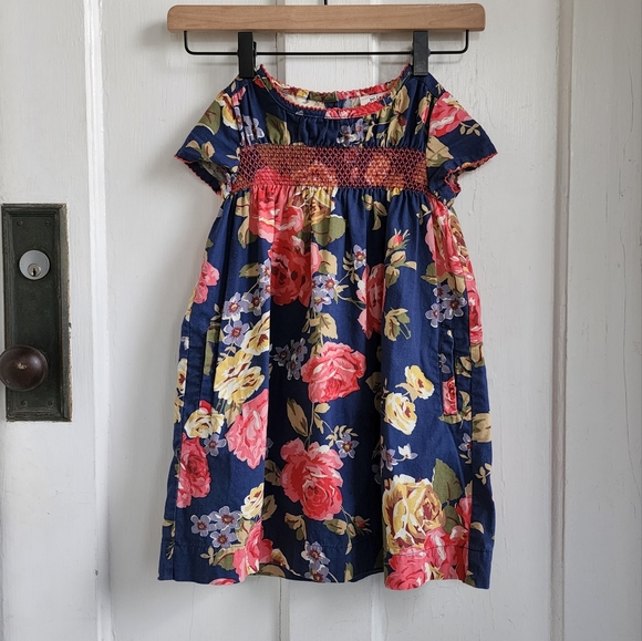 Mini Boden Floral Print Dress, Sz 4-5Y - Picture 1 of 13